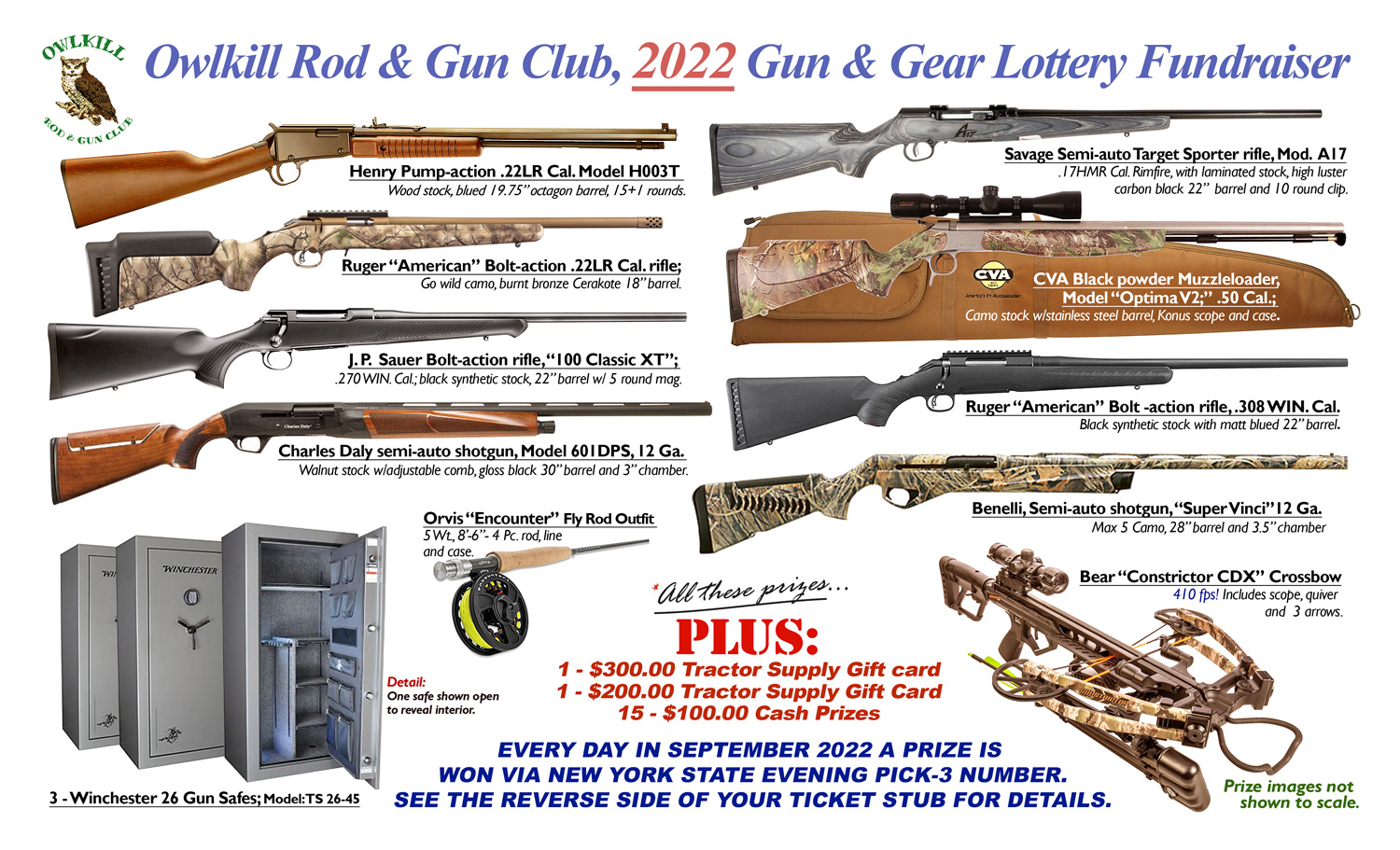 2023 Gun and Gear lottery winners — Owlkill Rod and Gun Club